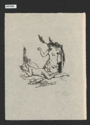 (Spící Amor a žena)