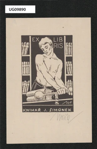Knihař J. Símůnek (ex libris)