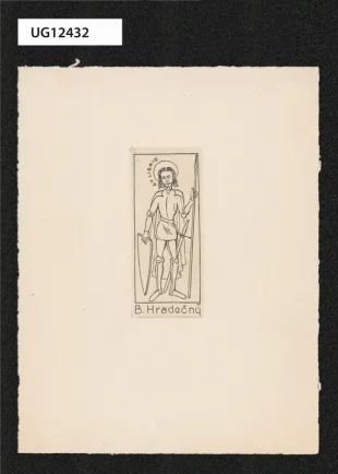 Ex libris B. Hradečný