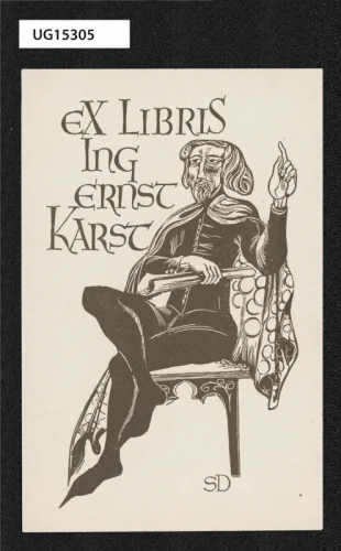Ex libris Ing Ernst Karst