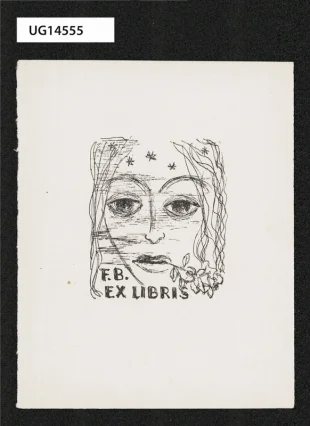 Ex libris F. B.