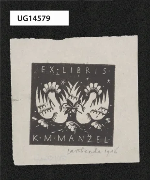 Ex libris K. M. Manžel