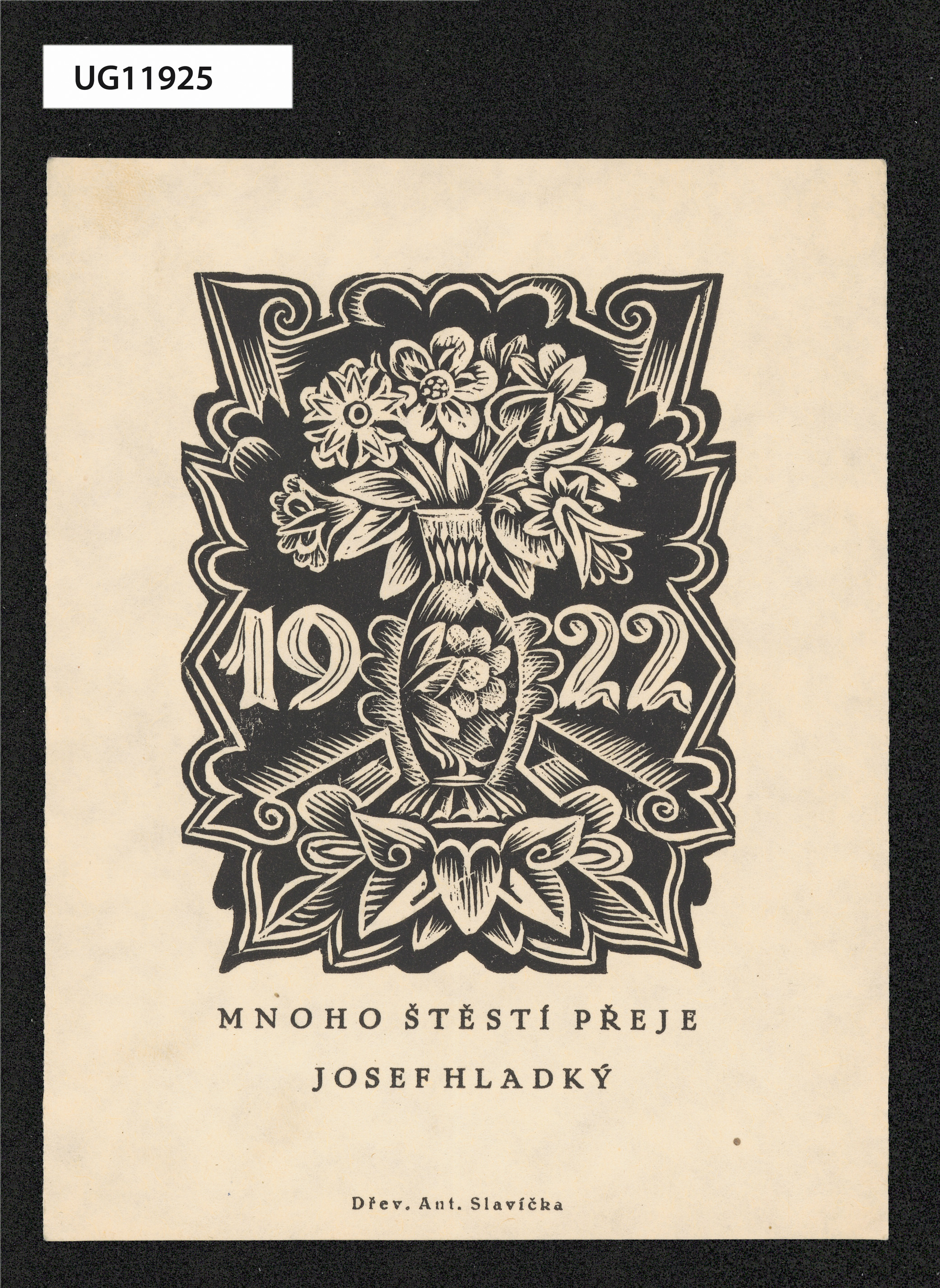 1922 / Mnoho štěstí přeje / Josef Hladký
