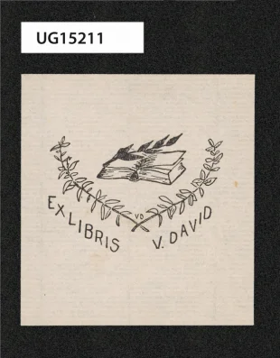 Ex libris V. David