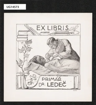 Ex libris primář Dr. Ladeč