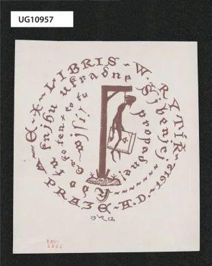 Ex libris W. Rytíř / W Praze A. D. 1912