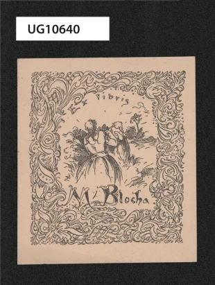 Ex libris M Blocha