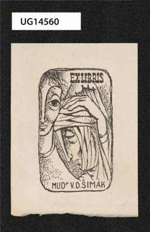 Exlibris MUDr. V. D. Šimák