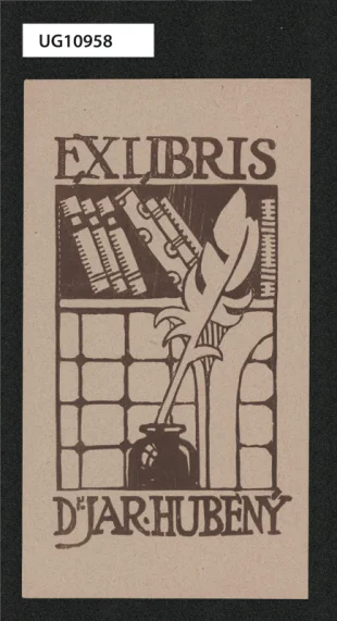 Ex libris Dr. Jar. Hubený