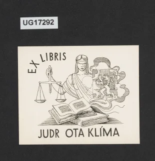 Ex libris JUDR Ota Klíma