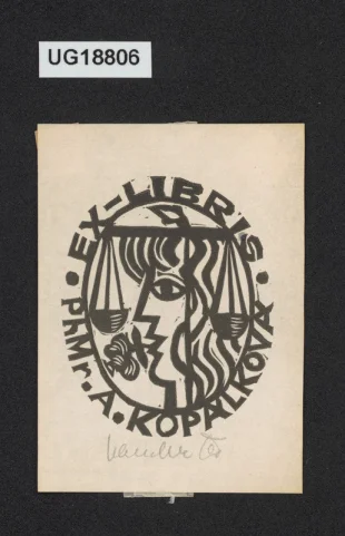 Ex-libris PhMr. A. Kopálková