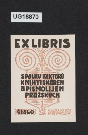 Exlibris Spolku faktorů knihtiskáren a písmolijen pražských