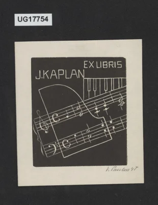 Ex libris J. Kaplan