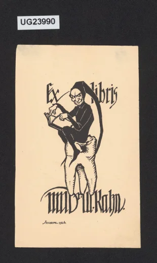 Ex libris MUDr. W. Kahn