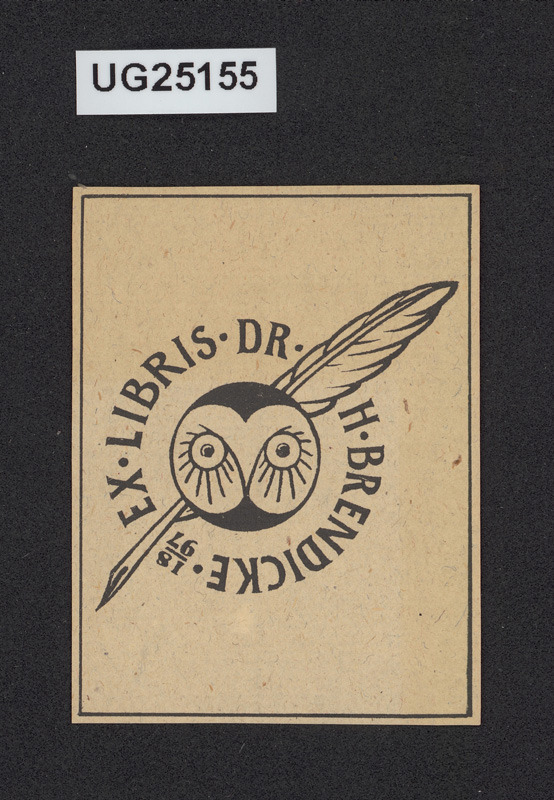 Ex libris Dr. H. Brendicke 1897