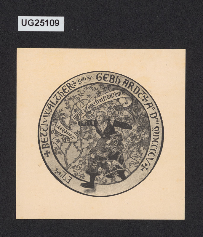 Ex libris Betti v Waldher geb. v. Gebhardt