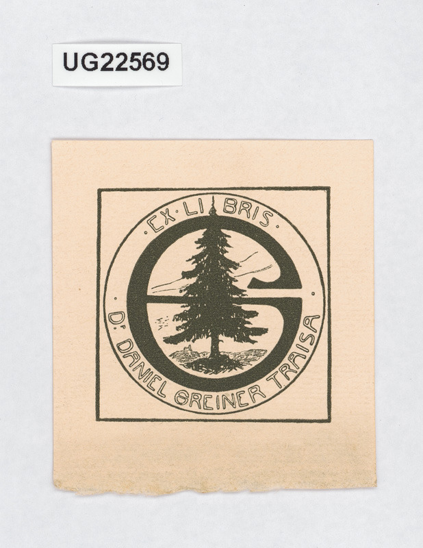 Exlibris Dr. Daniel Greiner Traisa