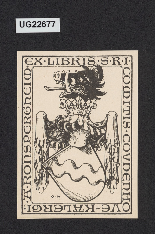 Ex libris S. R. I. comitis Coudenhove-Kalergi a Ronspergheim