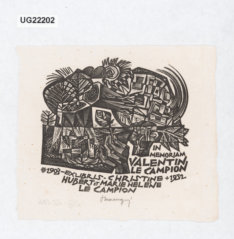 Exlibris Christine Hubert et Marie Heléne le Campion