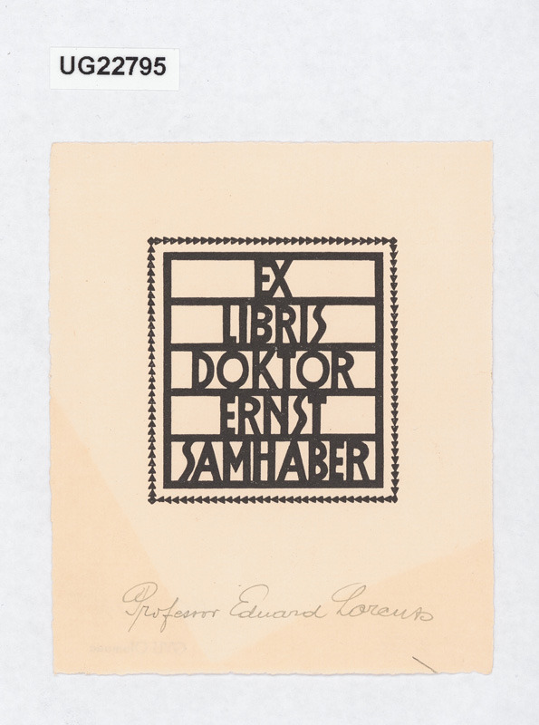 Ex libris Doktor Ernst Samhaber