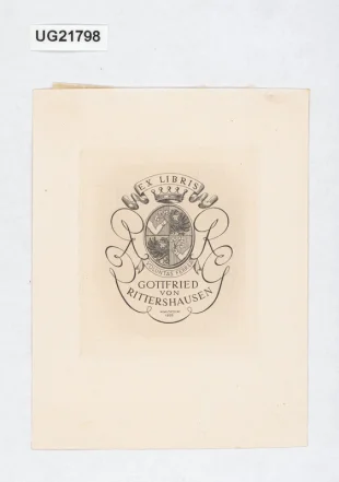 Ex libris Gottfried von Rittershausen