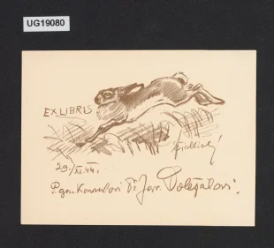 Exlibris P. gen. konsulovi Dr. Jar. Doležalovi