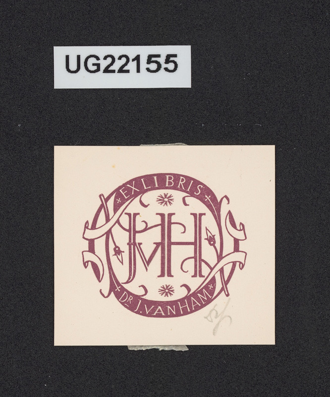 Exlibris Dr. J. van Ham