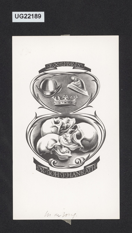 Exlibris Dr Joh J Hanrath