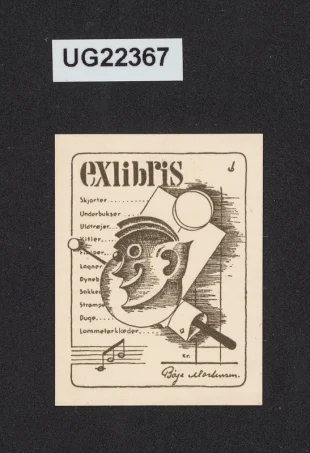 Ex libris Bóje Mortensen