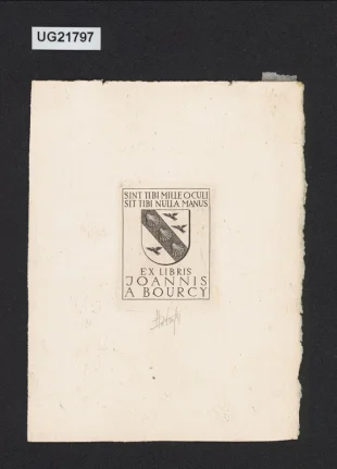 Ex libris Joannis A Bourey