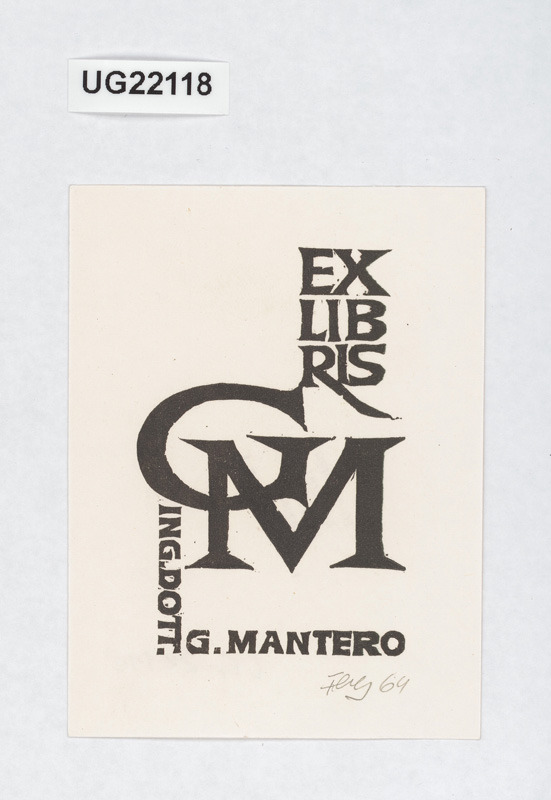 Exlibris Ing. Dott. G. Mantero