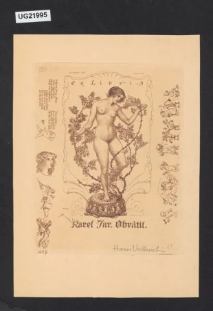 Ex Libris Karel Jar. Obrátil