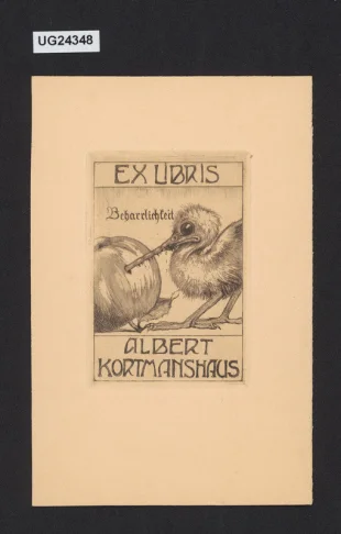 ex libris Albert Kortmanshaus