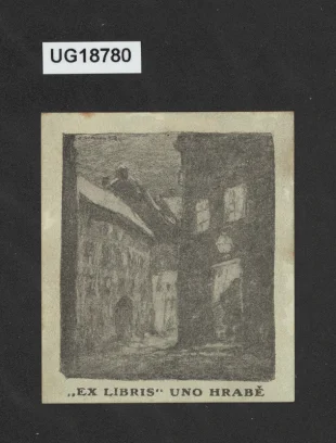 "Ex libris" Uno Hrabě