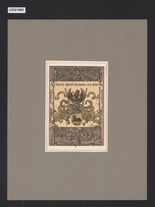 Ex libris Adolf Bachofen von Echt d. Ae.