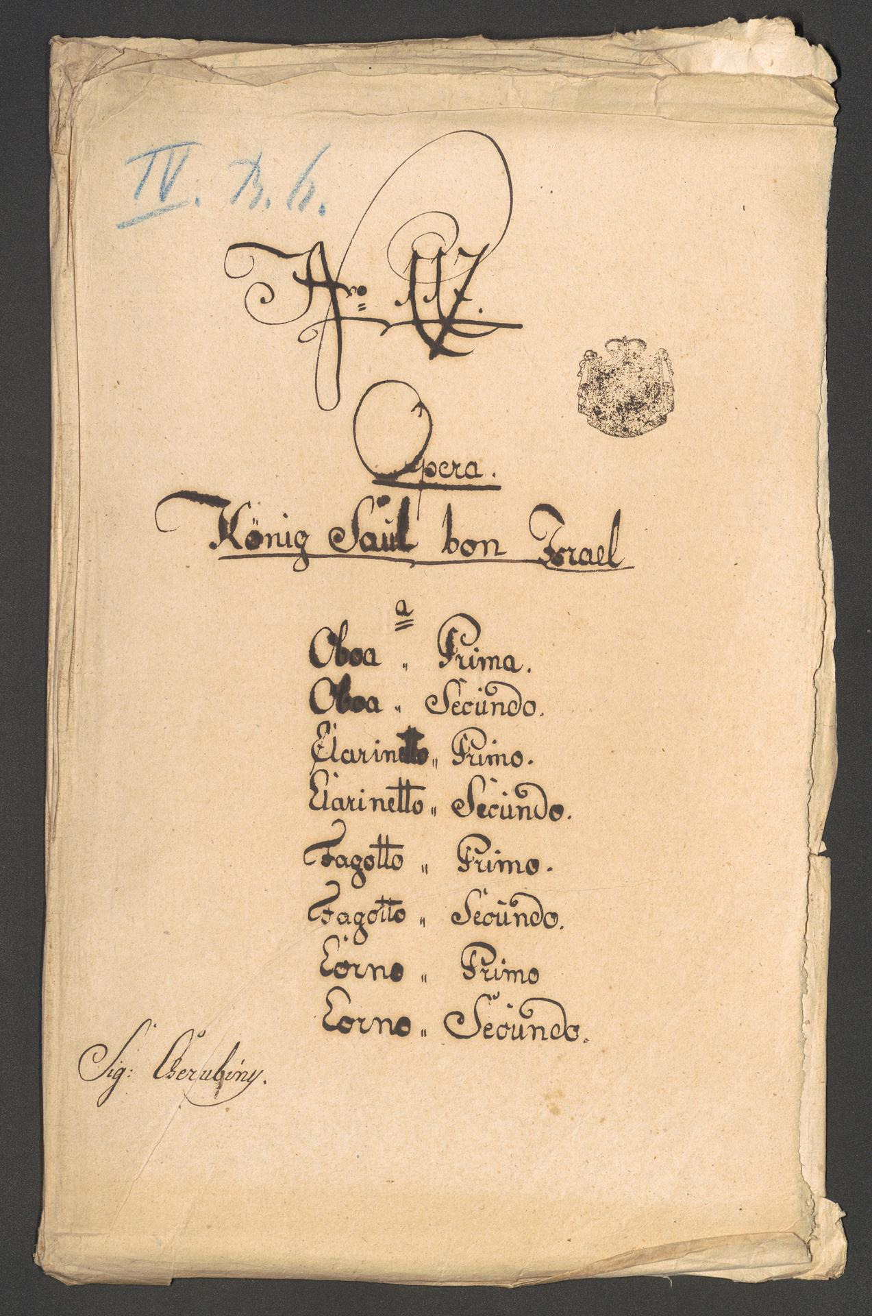 Opera "König Saul von Israel" (Ouvertura)