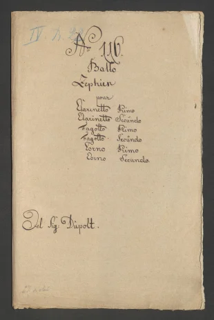 Ouverture de Ballo "Zephire" in C