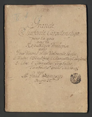 Grande Sinfonie Caracteristique pour la paix avec la Republique Francoise
