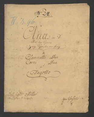 Aria in F Aus der Opera Zwey Schwester von Prag