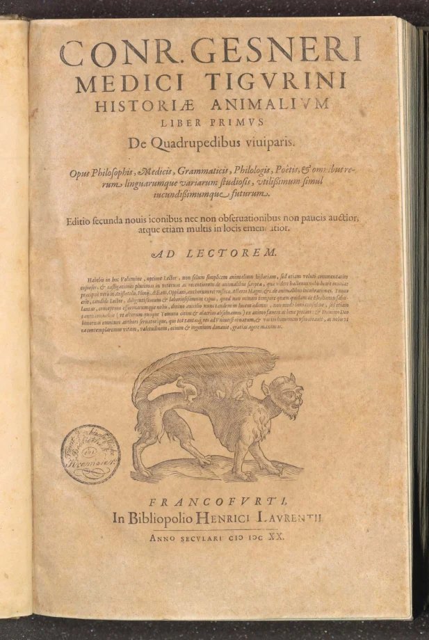CONR. GESNERI MEDICI TIGVRINI HISTORIAE ANIMALIVM