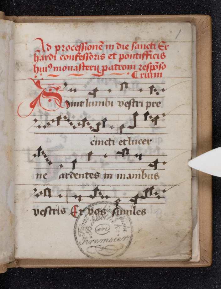 Processionale abbatiae s. Erhardi, (fragmentum)