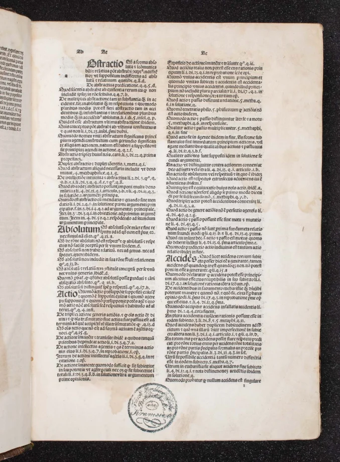 Quaestiones in quattuor libros Sententiarum cum textu Petri Lombardi.