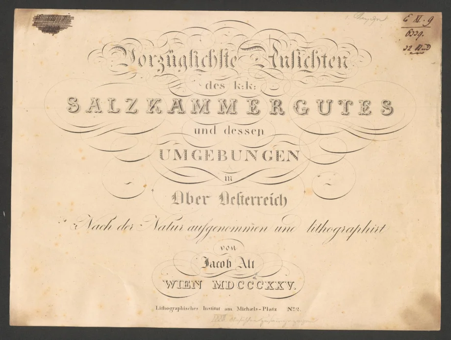 Vorzüglichste Ansichten des k. k. SALZKAMMERGUTES und dessen UMGEBUNGEN in Ober Oesterreich 