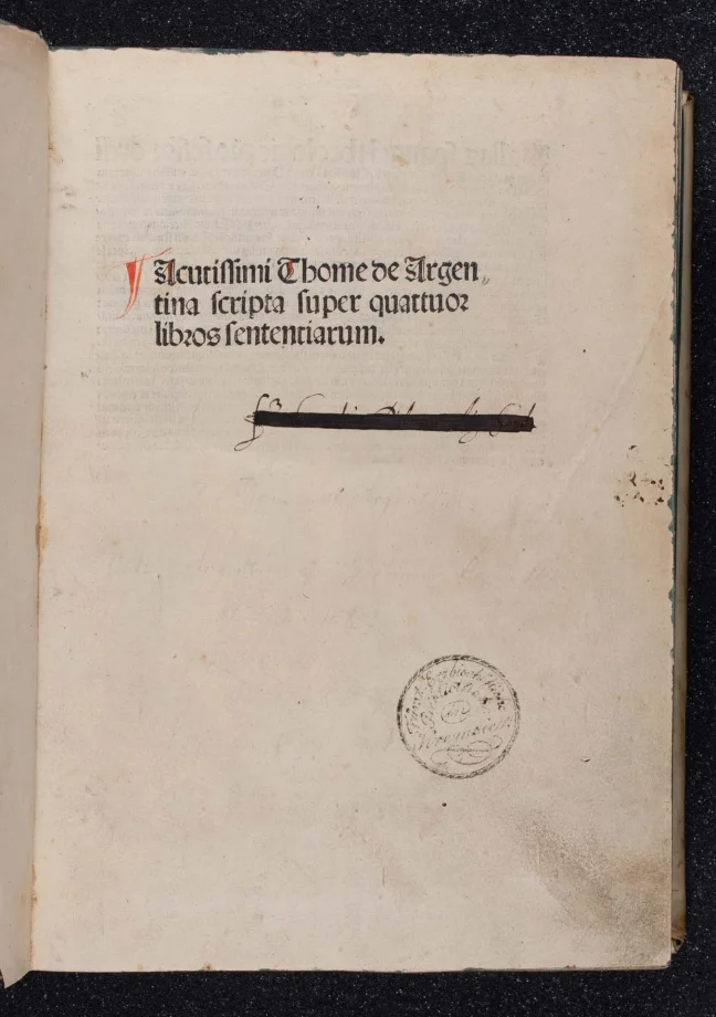 Scripta super quattuor libros Sententiarum