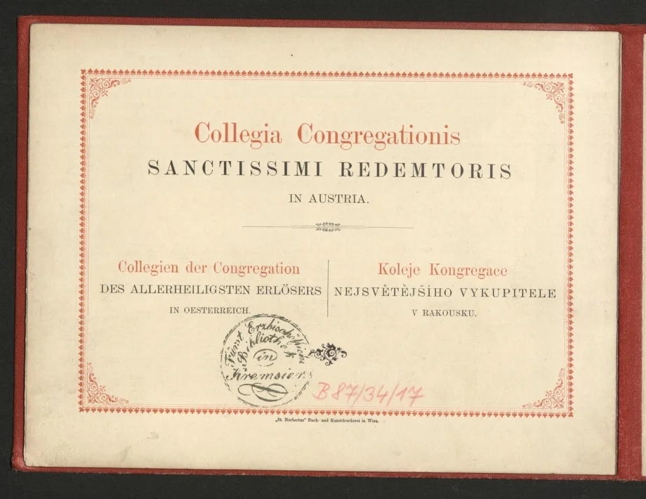 Collegia Congregationis SANCTISSIMI REDEMPTORIS IN AUSTRIA