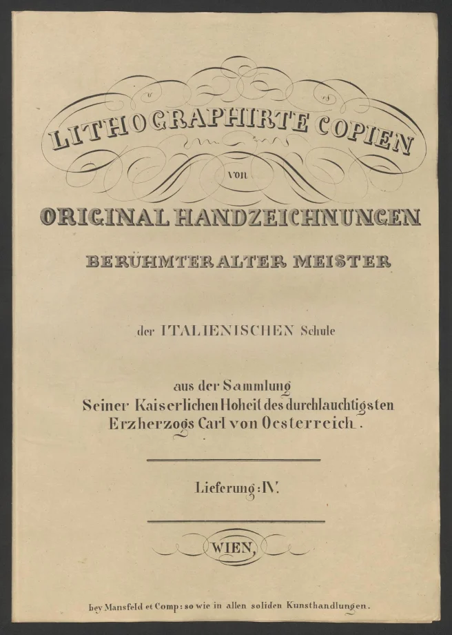 LITHOGRAPHIRTE COPIEN VON ORIGINAL HANDZEICHNUNGEN BERÜHMTER ALTER MEISTER der ITALIENISCHEN Schule