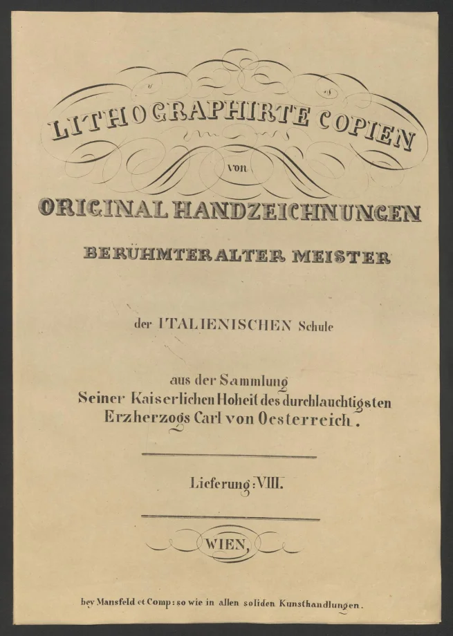 LITHOGRAPHIRTE COPIEN VON ORIGINAL HANDZEICHNUNGEN BERÜHMTER ALTER MEISTER der ITALIENISCHEN Schule