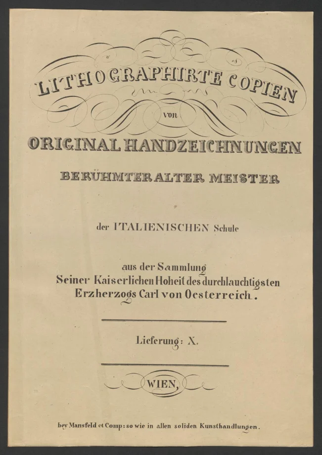 LITHOGRAPHIRTE COPIEN VON ORIGINAL HANDZEICHNUNGEN BERÜHMTER ALTER MEISTER der ITALIENISCHEN Schule