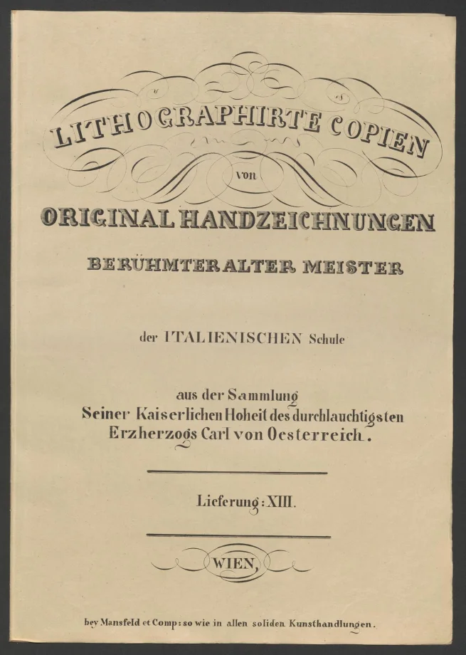 LITHOGRAPHIRTE COPIEN VON ORIGINAL HANDZEICHNUNGEN BERÜHMTER ALTER MEISTER der ITALIENISCHEN Schule