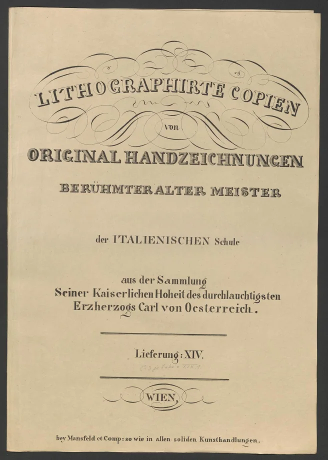 LITHOGRAPHIRTE COPIEN VON ORIGINAL HANDZEICHNUNGEN BERÜHMTER ALTER MEISTER der ITALIENISCHEN Schule